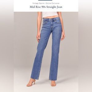 90’s Midrise straight Jean Dark Grey
